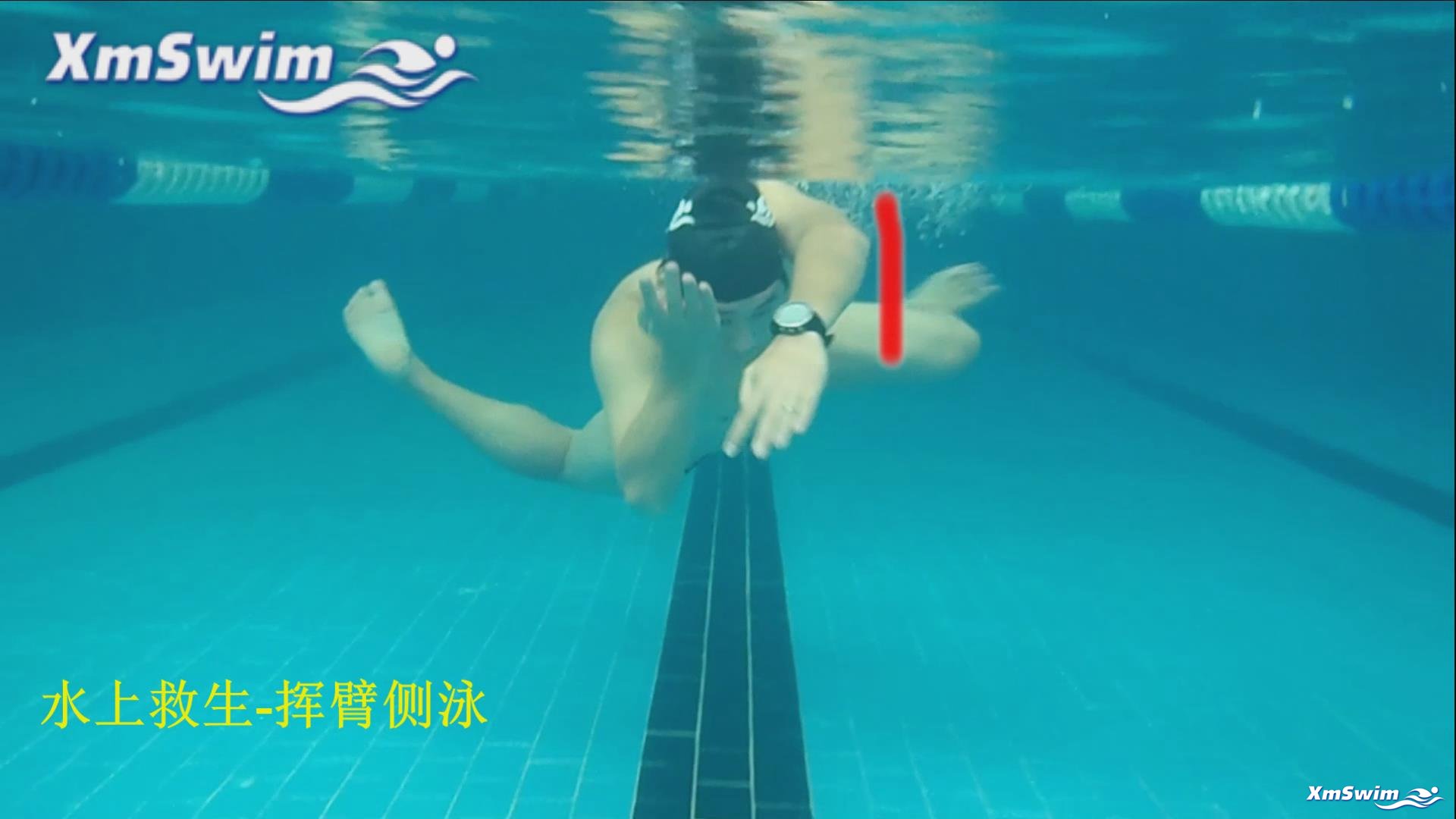 水上救生-挥臂侧泳